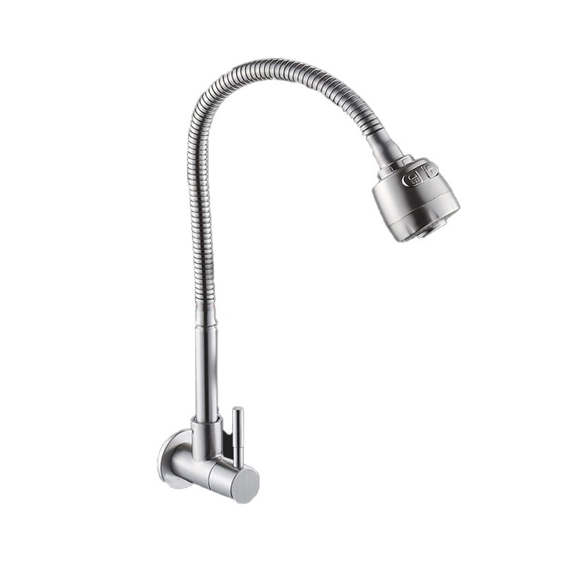 Contemporary Style Bar Faucet Metal Wall-mounted Kitchen Faucet