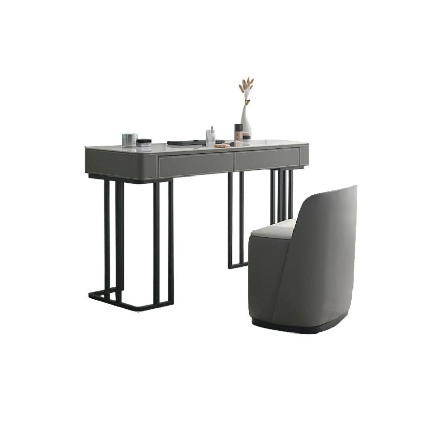 Modern Stone Top Makeup Dressing Table with 2 Drawers for Bedroom