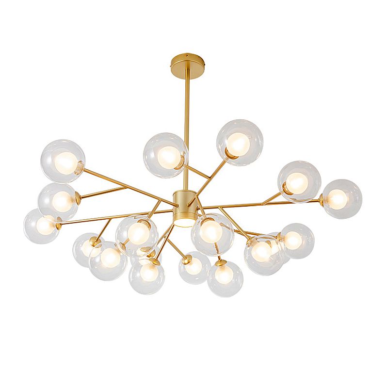 Cosco moderno de techo de hierro forjado colgado de vidrio de vidrio