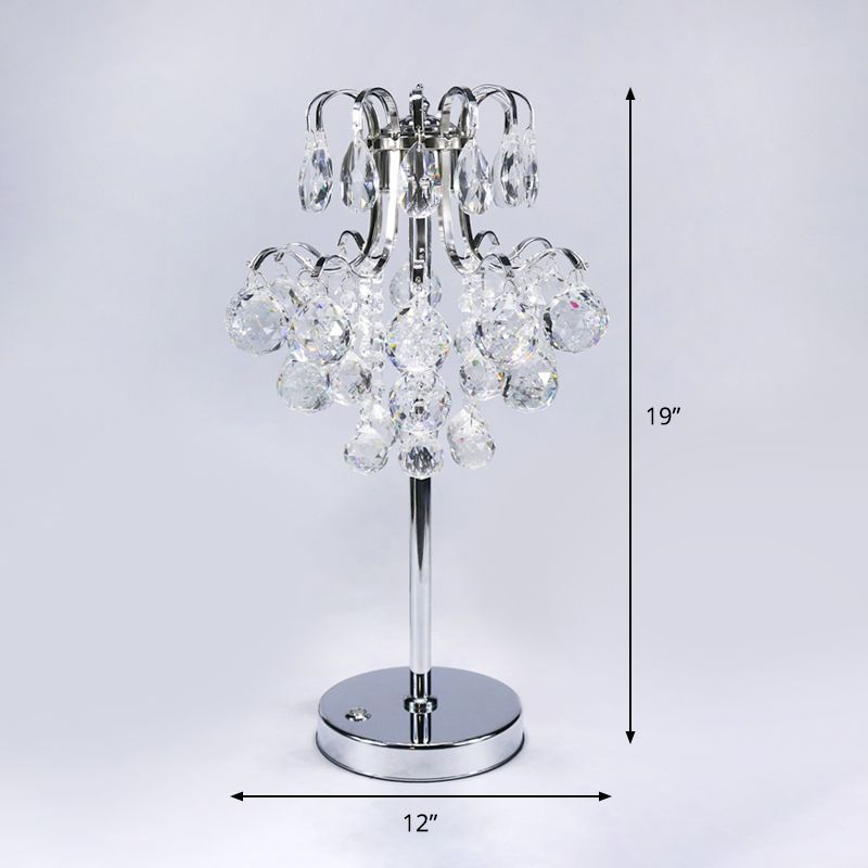 Luz de mesa LED de cristal orb