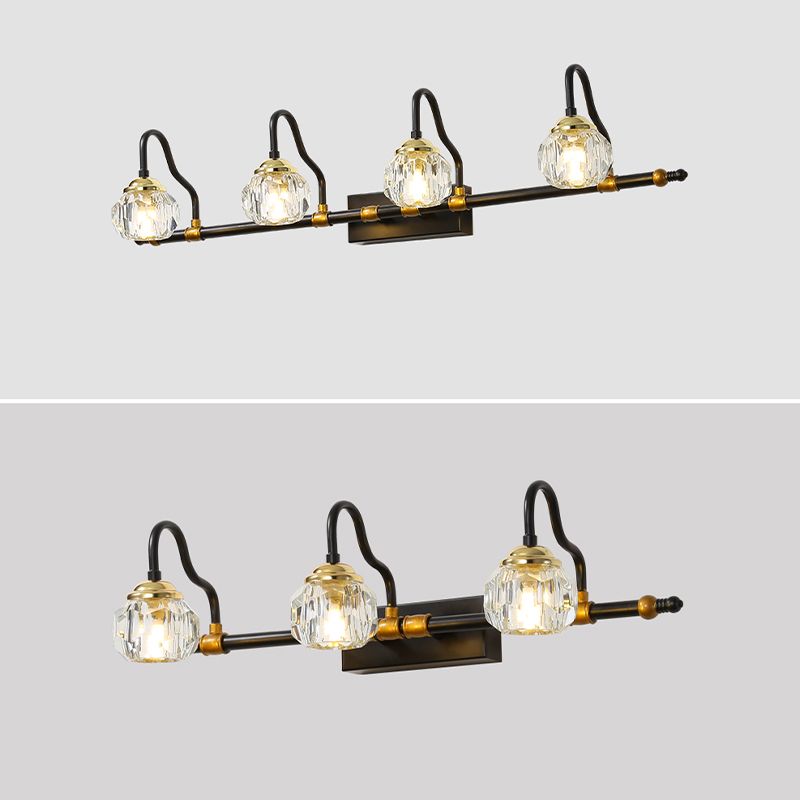 LED Crystal Mirror Lamp Nordic Style Bathroom Washroom Mirror Light Fixture