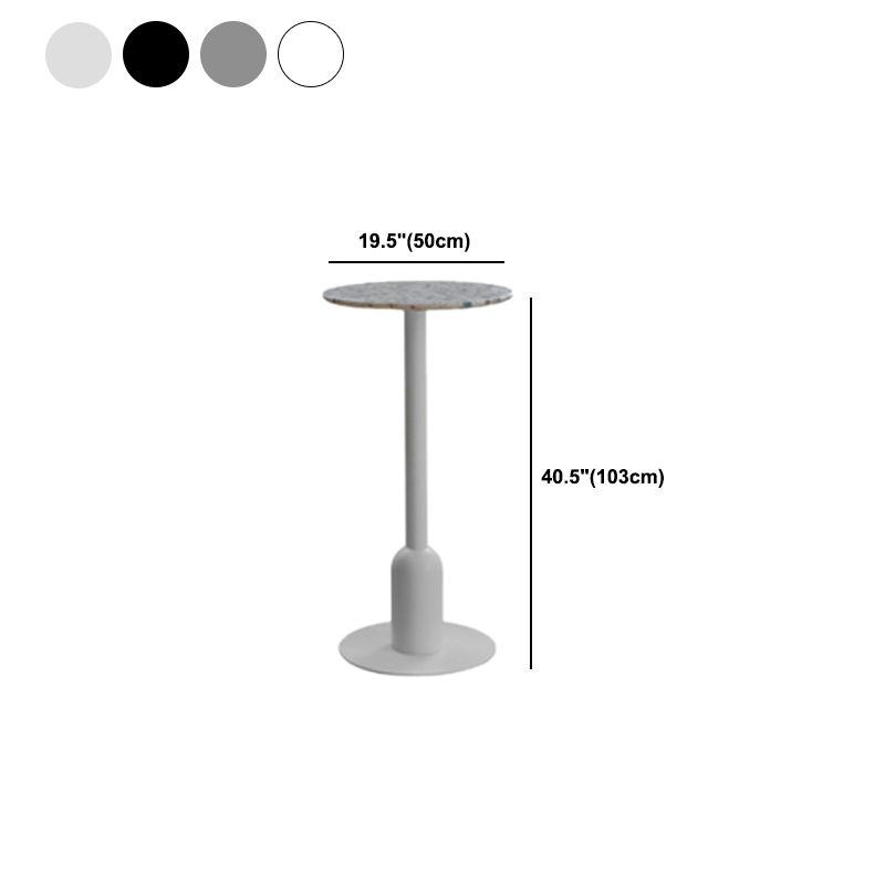 Industrial Style Bar Table Stone Pedestal Base Bar Dining Table for Indoor