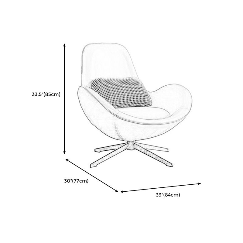 33.07" L x 30.31" W x 33.46" H Faux Leather Flared Arms Chair for Bedroom