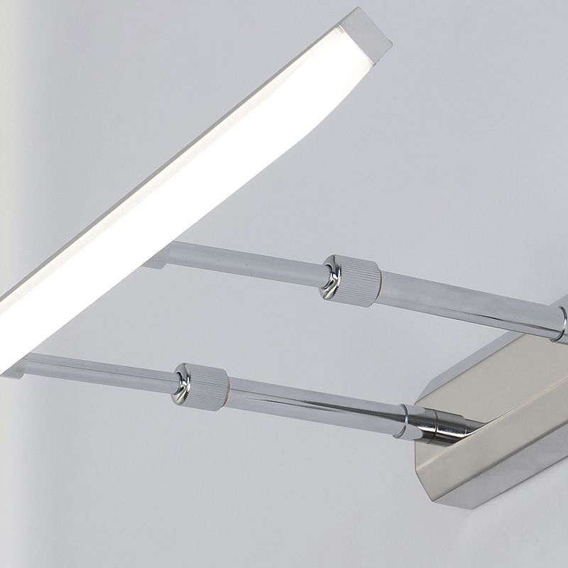 Aluminium LED Linear Wall Sconce in Modern Concise Style Stainless-Steel Extendable Wall Lamp with Acrylic Shade