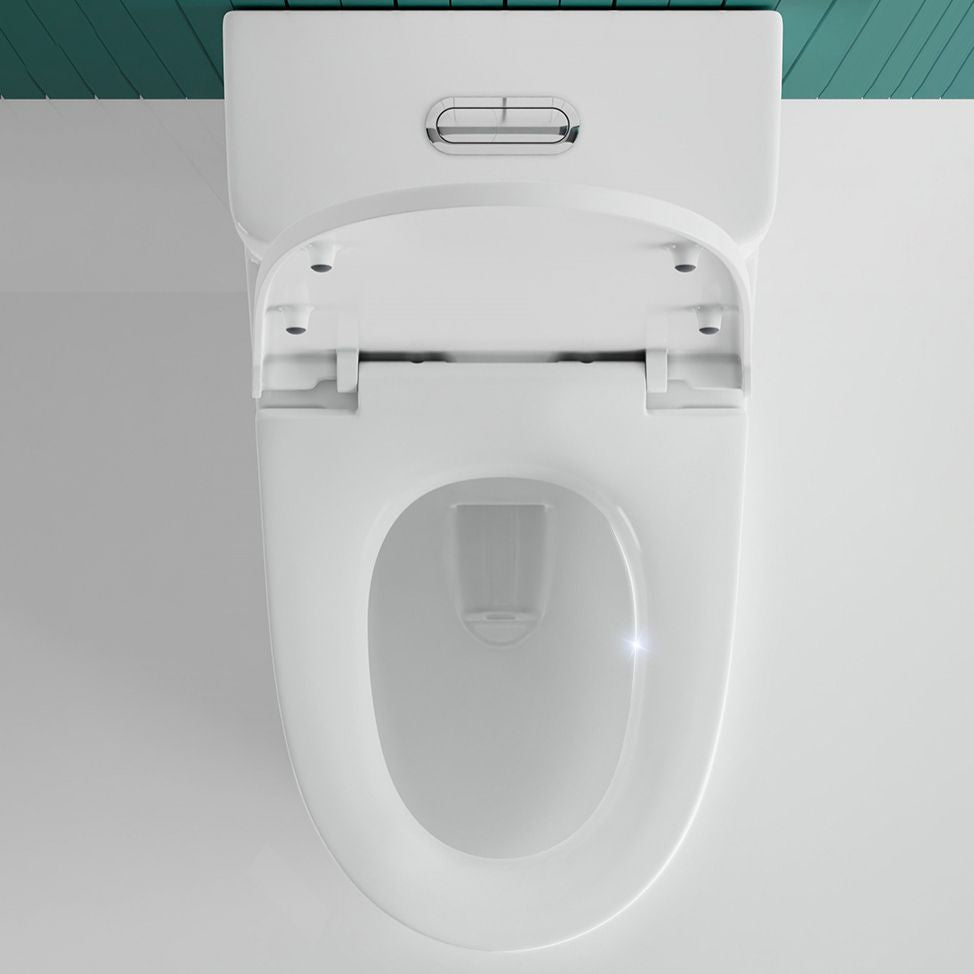 Traditional One Piece Toilet Floor Mounted White Toilet Bowl for Washroom