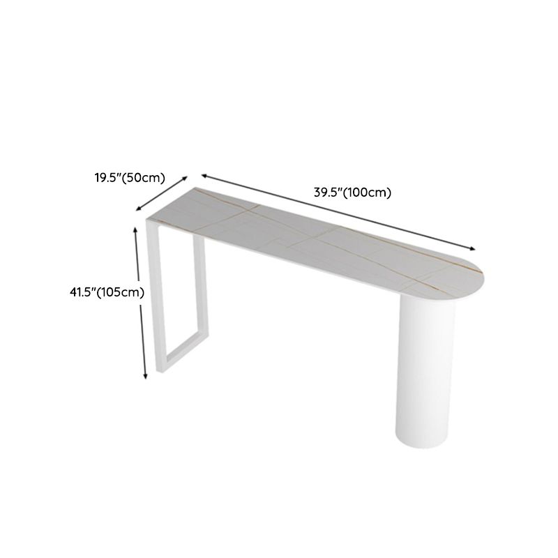 1/2/3/5 Pieces Bar Stool and Table Set White Oval Pub Table Set