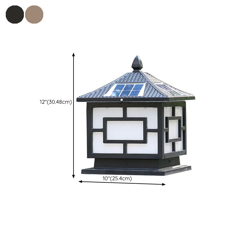 Modern Simple Aluminum Pillar Lamp Square Shape Pillar Light for Outdoor