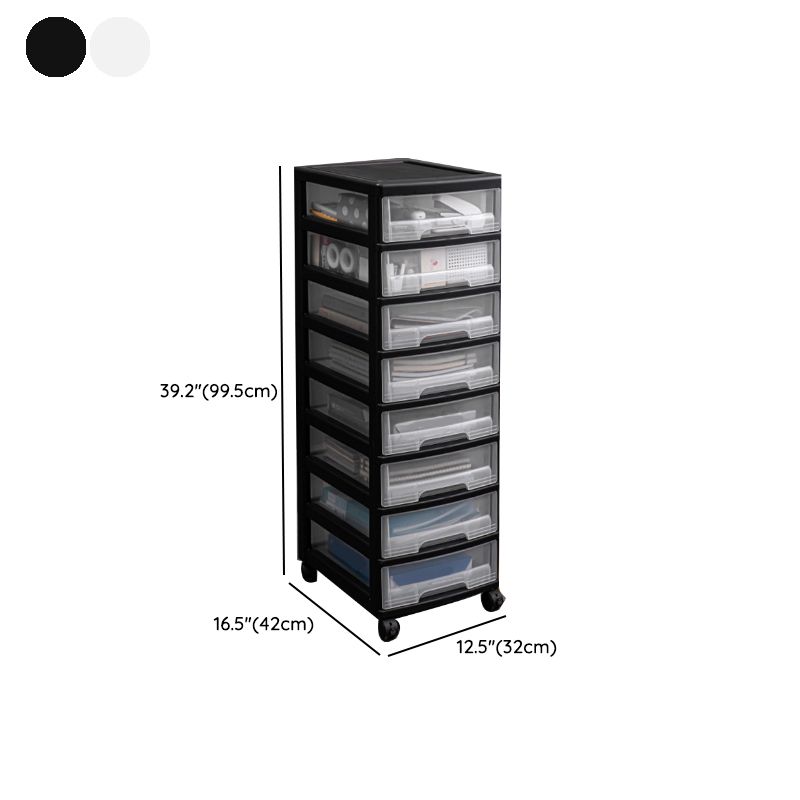 Vertical Transparent Filing Cabinet Modern Plastic File Cabinet