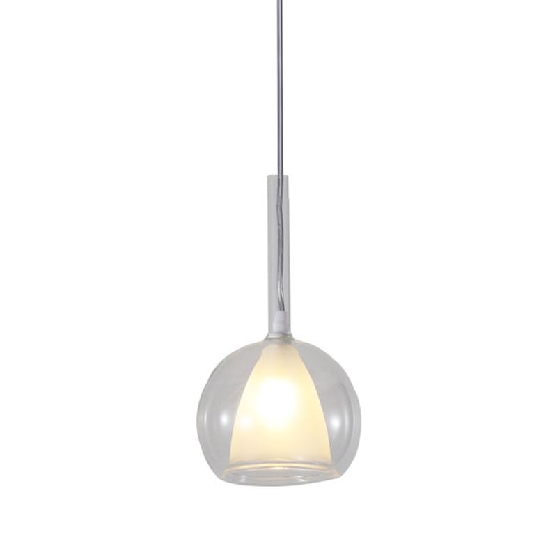 Pendante de style moderne 1 lumière minimalisme Verre Lumière suspendue pour la salle à manger