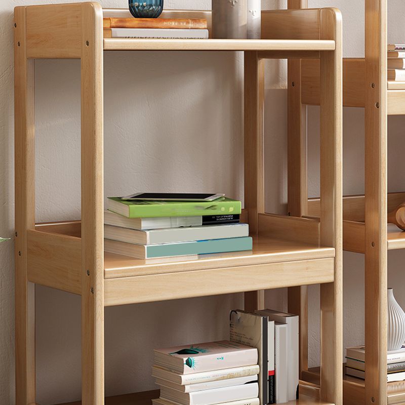 Contemporary Etagere VerticalBook Shelf Wood Open Bookshelf with Shelves