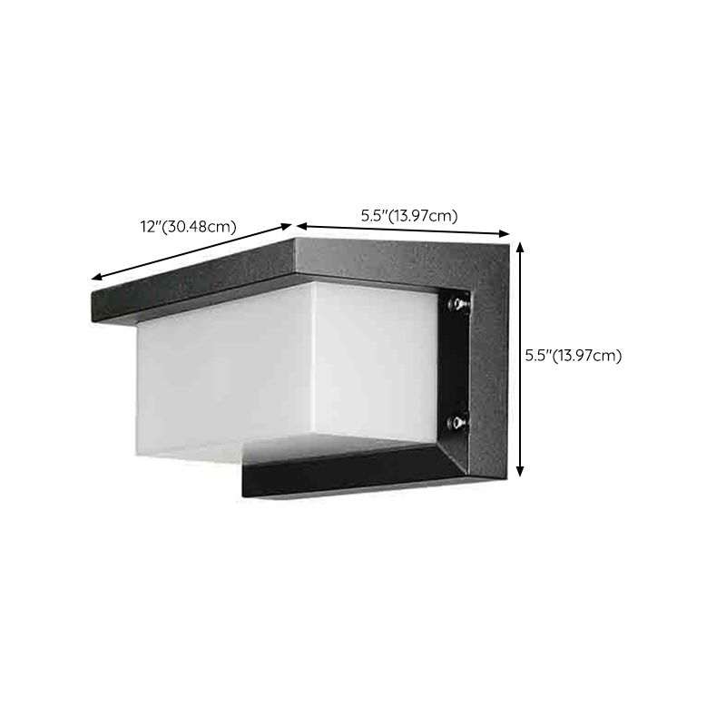 Waterproof Wall Mount Lamp Modern Style with Plastic Shade for Garden