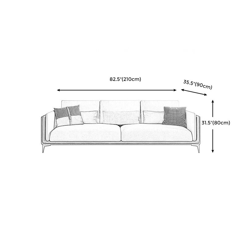 Braccio incasso contemporaneo sezionale divano in finta pelle resistente alle macchie con cuscino