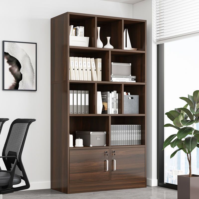 Modern Style Bookcase Engineer Wood Closed Back Bookshelf for Home