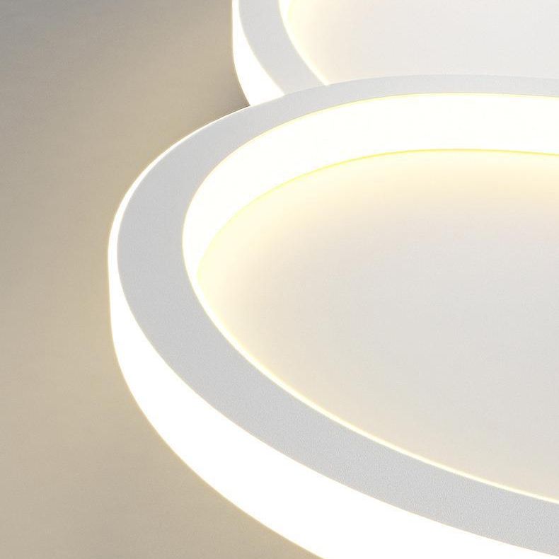 White Modern Flush Mount Lighting Unique LED Ceiling Light for Living Room