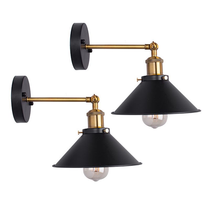 Industrial Metallic Wall Light Fixture with 1 Light for Sitting Room