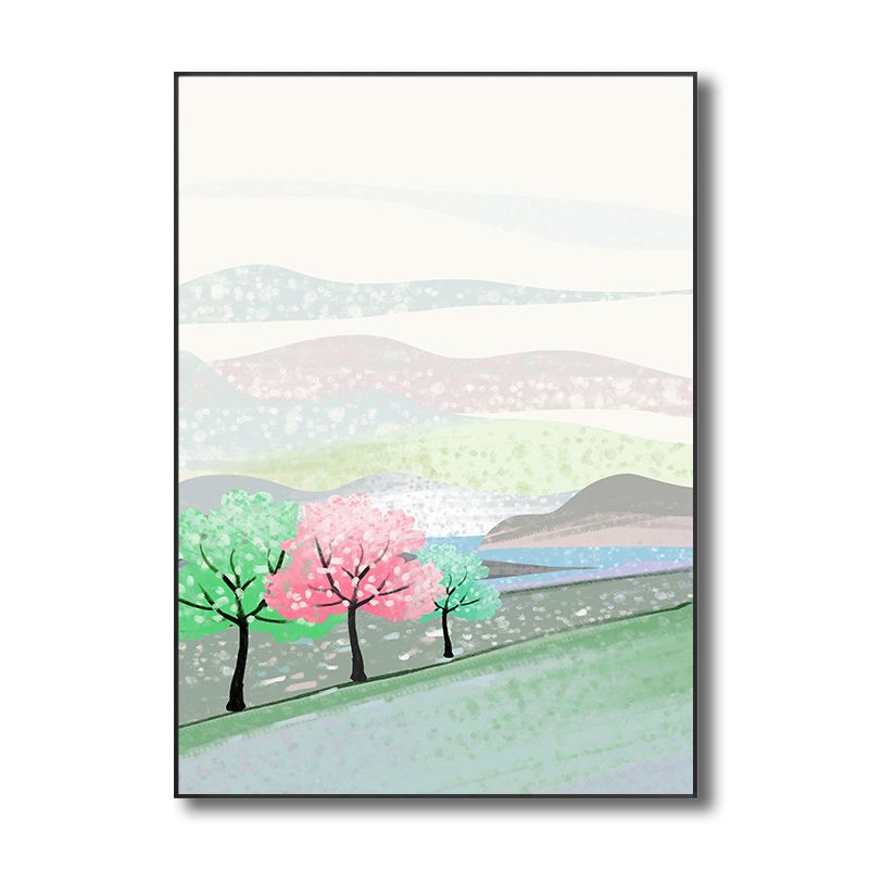 Quiet Natural Scenery Painting Pastel Color Canvas Wall Art Textured, Multiple Sizes