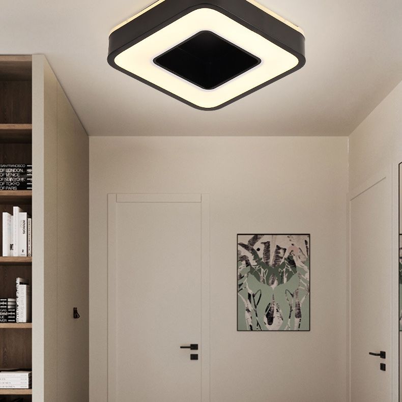 2" Height Hollow Design LED Ceiling Light Modern Style Flush Mount Lighting Fixture for Office Business Room