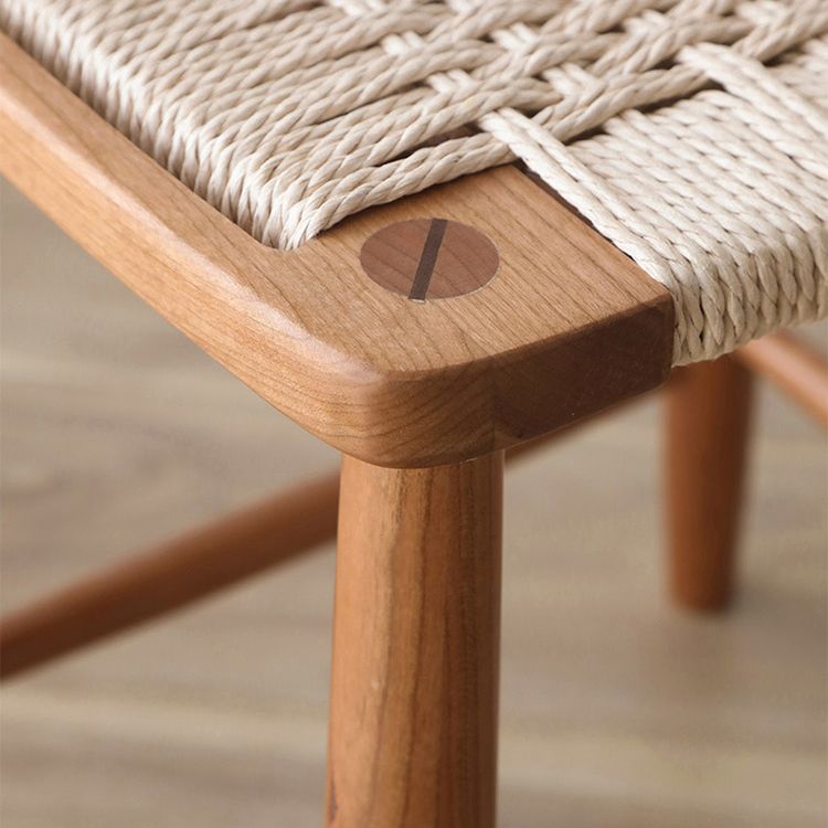 Contemporary Backless Bar Stools with Cherry Solid Wood Base