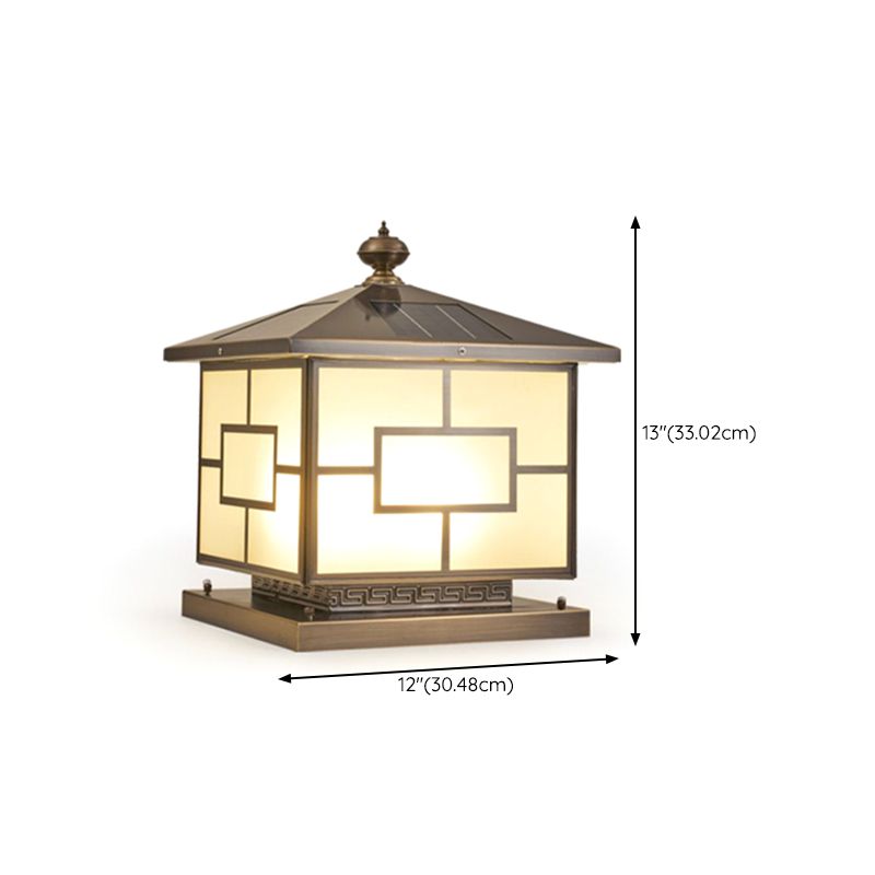 Contemporary LED Pillar Light Minimalist Solar Lighting Fixture for Garden