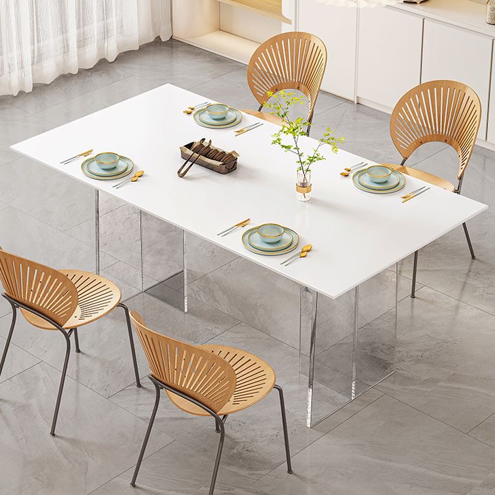 Modern 1/4/5/7 Pieces Furniture Space-Saving Design Rectangle Stone Dining Set