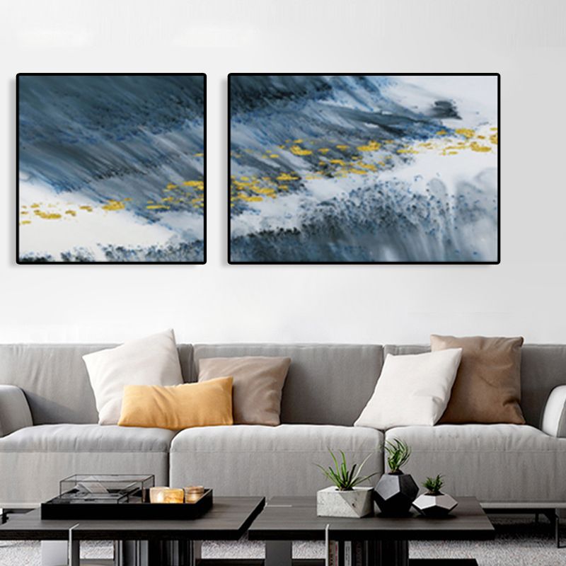 Pastel Abstract Canvas Wall Art Textured Contemporary Bedroom Wall Decor, Multiple Size