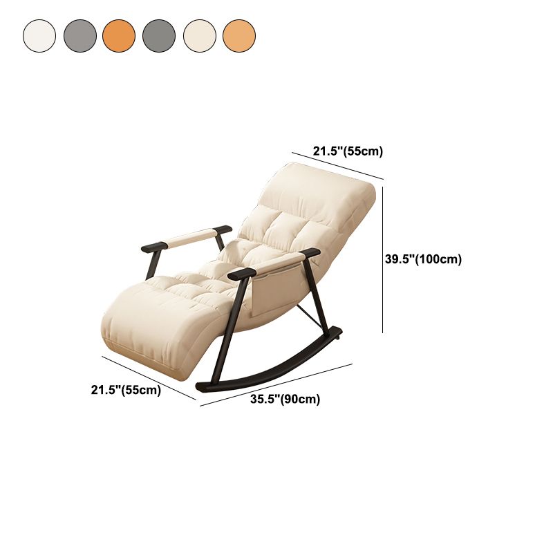 Modern Rocker Chair Upholstered Zero Gravity Button-Tufted Rocking Accent Chair