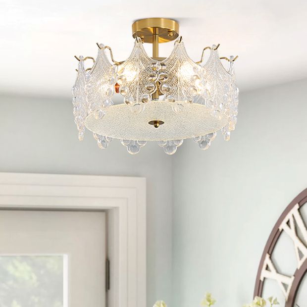 Nordic Ceiling Light Household Glass Flush Mount Light Fixture for Bedroom