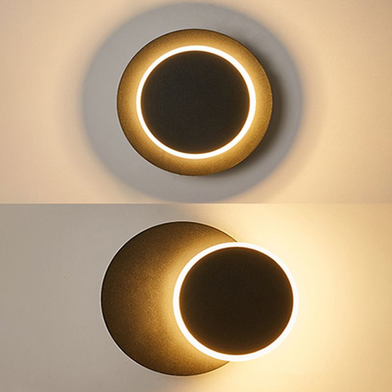 Circle Wall Light Sconce Minimalist Style LED Acrylic Wall Mounted Light Fixture