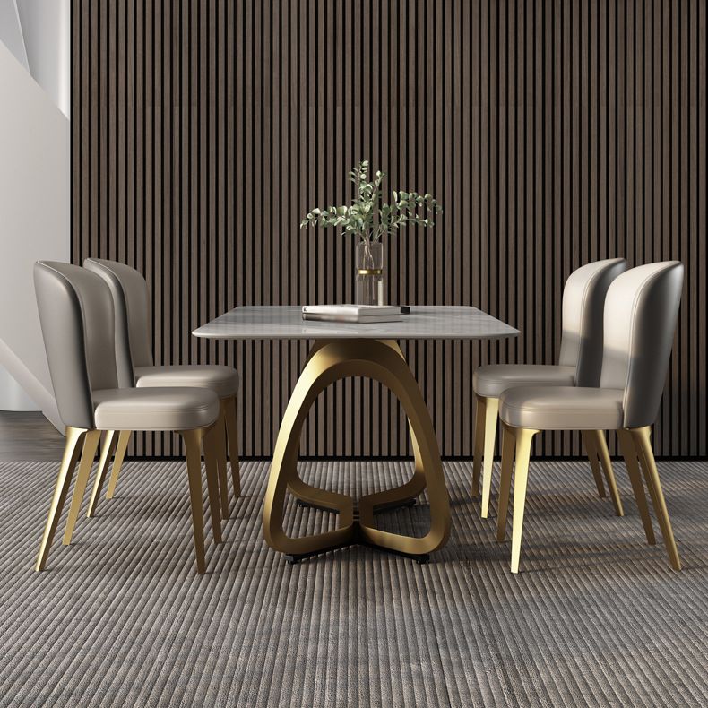 Luxury Sintered Stone Top Dining Set Rectangle 1/2/5/6/7 Pieces Dining Room Table Set