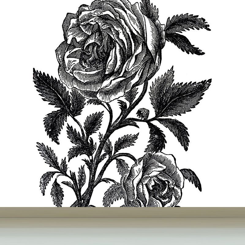 Whole Blossoming Rose Mural Wallpaper for Wall Decor Modern Girls Bedroom Wall Art