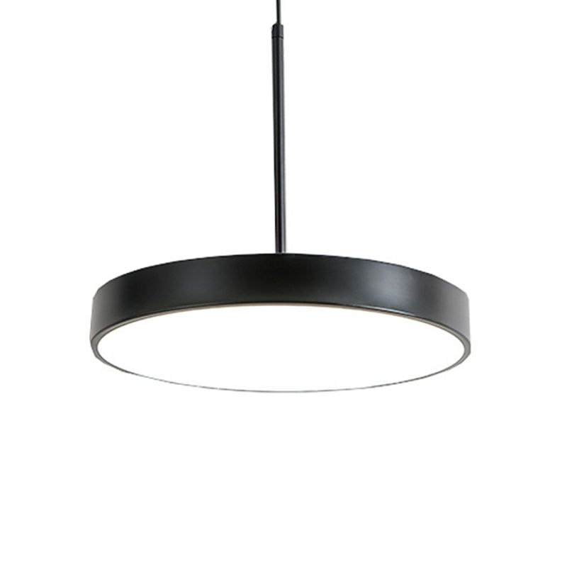 LED minimaliste LED suspendu pendant Light Circular plafond avec une teinte acrylique pour la salle à manger