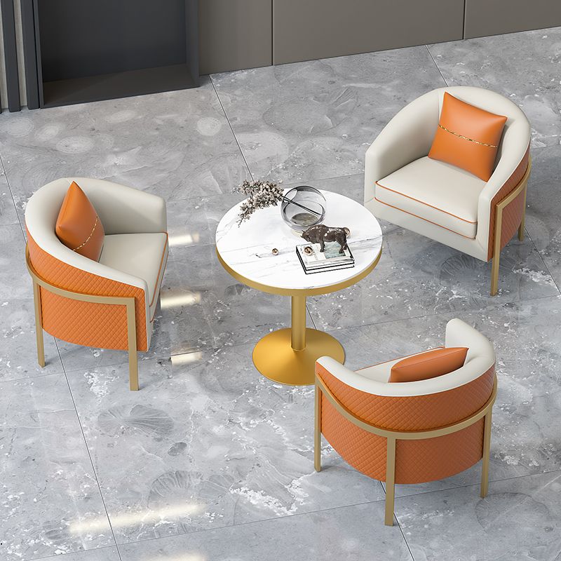 Round Dining Site Table Traditional Luxury Stone Dining Room Collection for Indoor