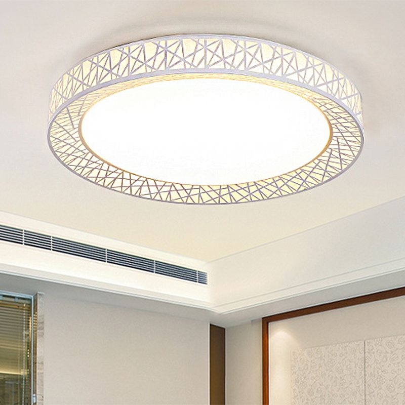 15"/19"/23" Wide Ring Acrylic Flush Lighting Contemporary Led White Flush Mount Lamp Fixture for Bedroom