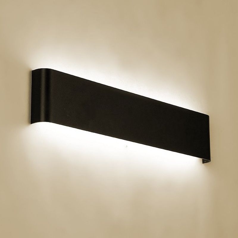 Linear Wall Lighting Modern Metal 1 Light Wall Sconces in Black