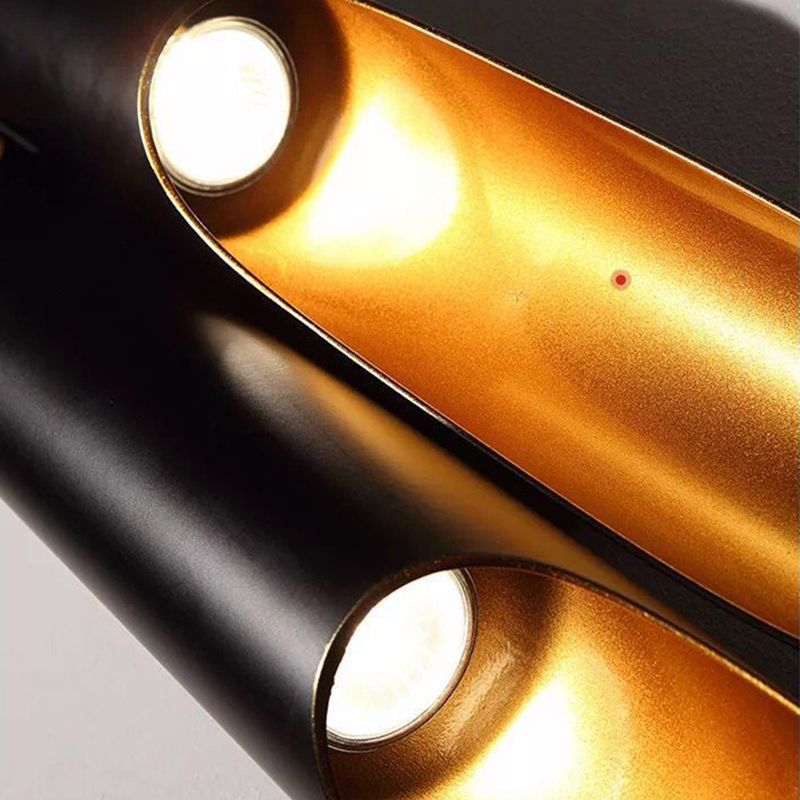 Slaapkamer Postmoderne muur SCONCE Metalen zwart-gouden wand gemonteerd verlichtingsarmatuur