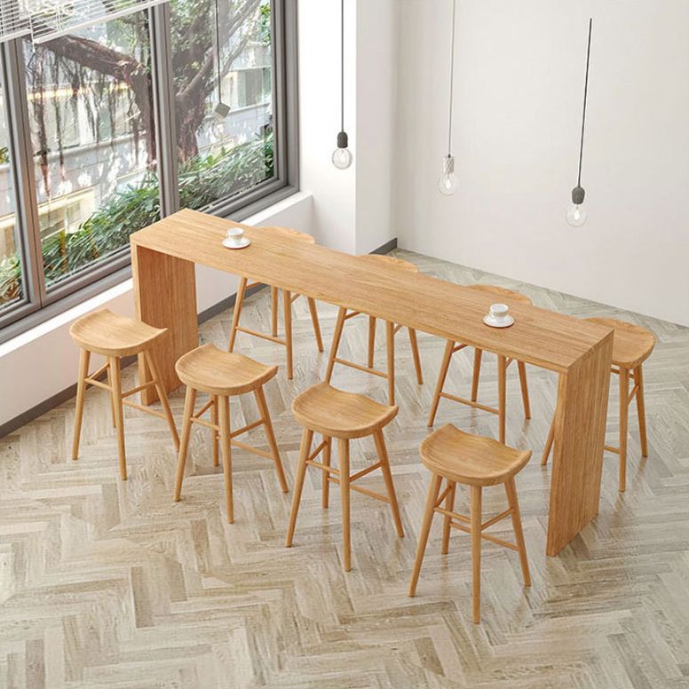 Glam Bar Table Set 1/5/9 Pieces Rectangle Wood Counter Table for Kitchen