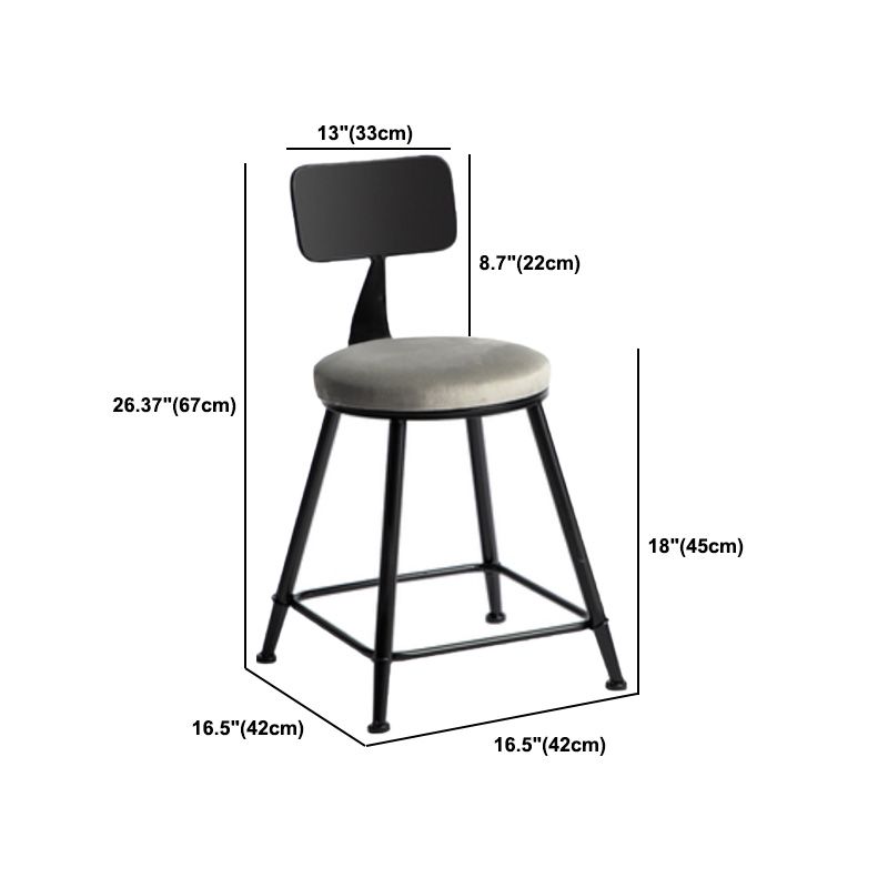 1/3 Pieces Industrial Iron Bar Table Set Round Bistro Set with Grey Stone Top