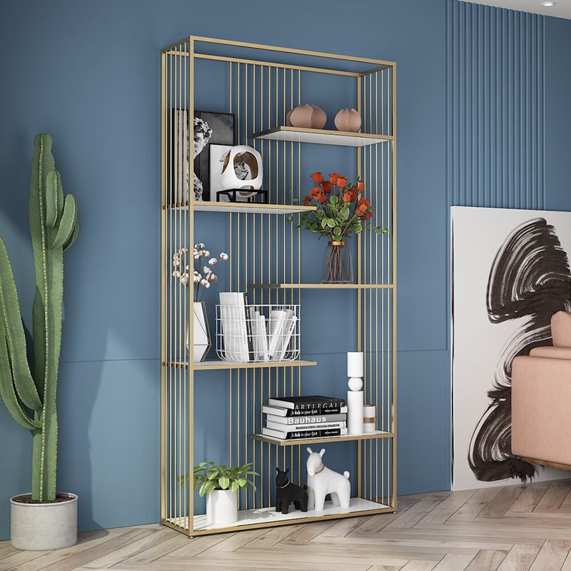 Offenes vertikales Etagere -Bücherregal Weiß -Hersteller Holzregal Eisenrahmen Bücherregal