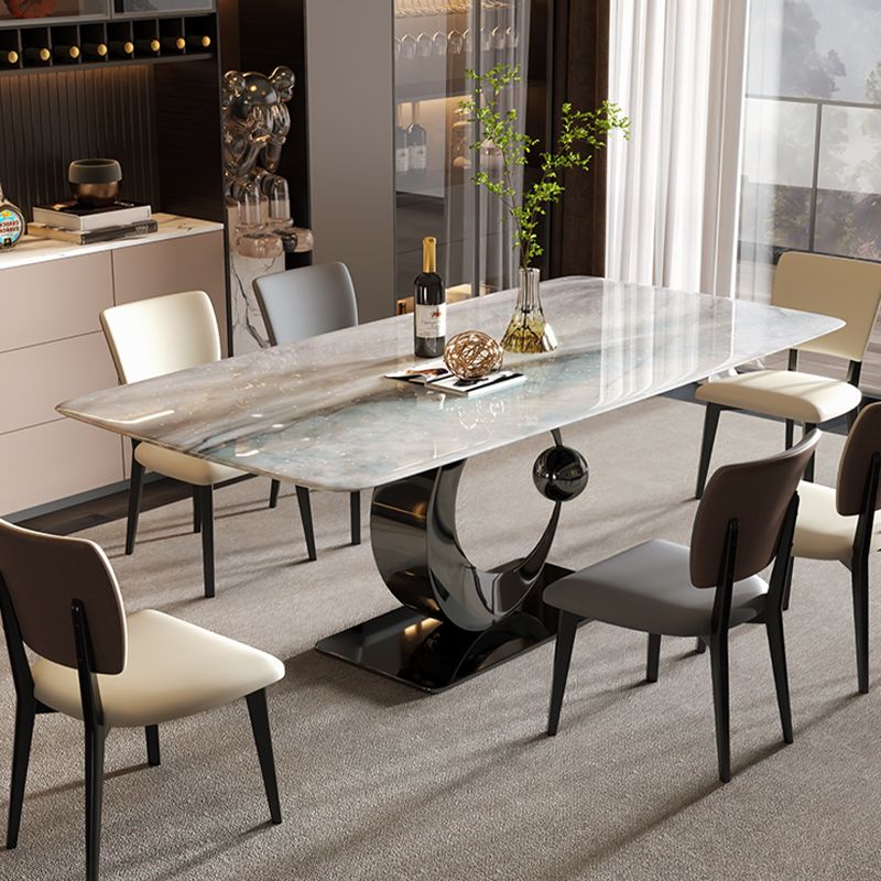 Rectangle Dinner Table Contemporary Pedestal Dining Room Table