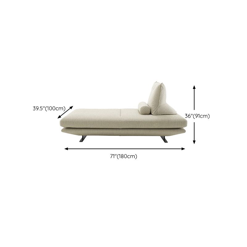 Contemporary Upholstered Solid Color Lounge Chair with Metal Legs