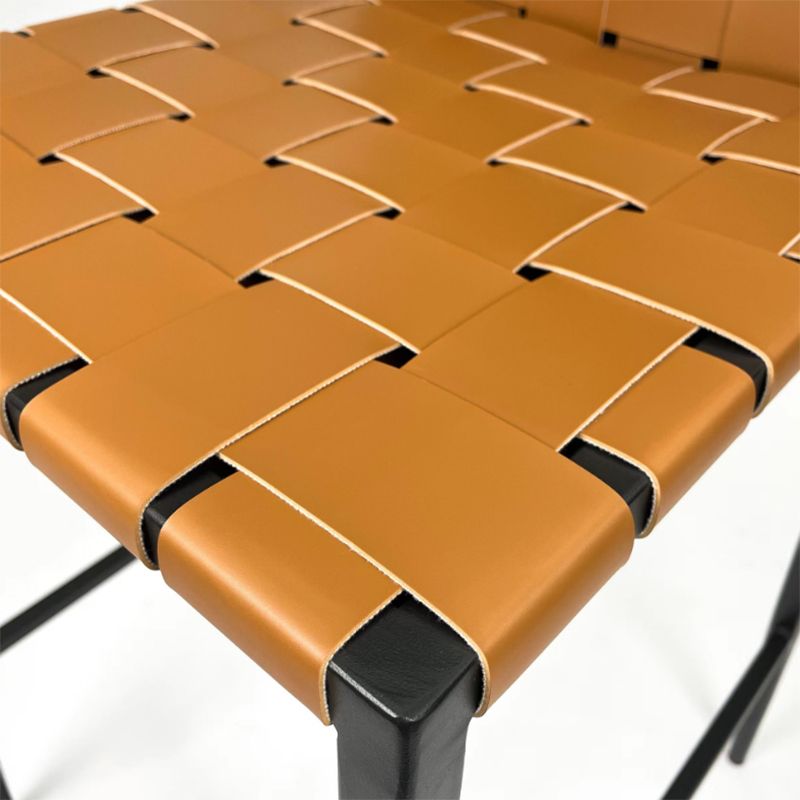 Modern Backrest Bar Stool Leather Counter Stool for Living Room