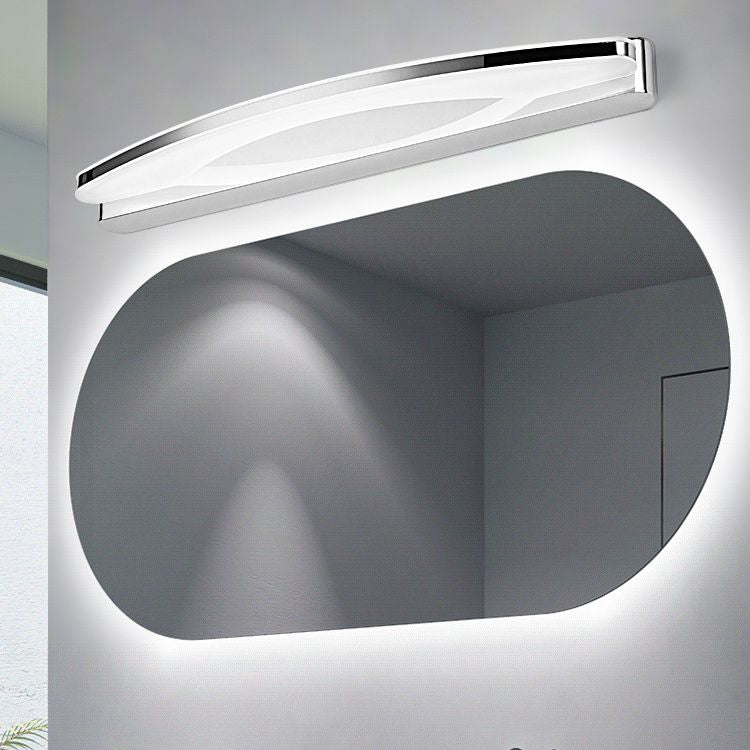 Mobile moderno mobile a specchio da bagno luci da bagno in acciaio tonalità lineare a led vanità ambientale illuminazione