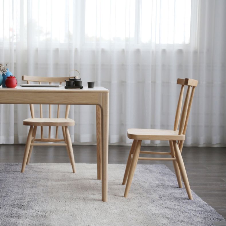 Modern 1/4/5 stukken Dinerset Ash houten eettafel ingesteld met Windsor -stoelen