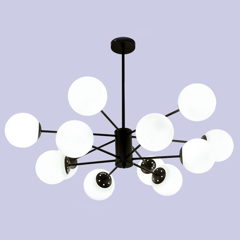 Globe Chandelier Light Fixture Modern Glass Pendant Lighting for Restaurant