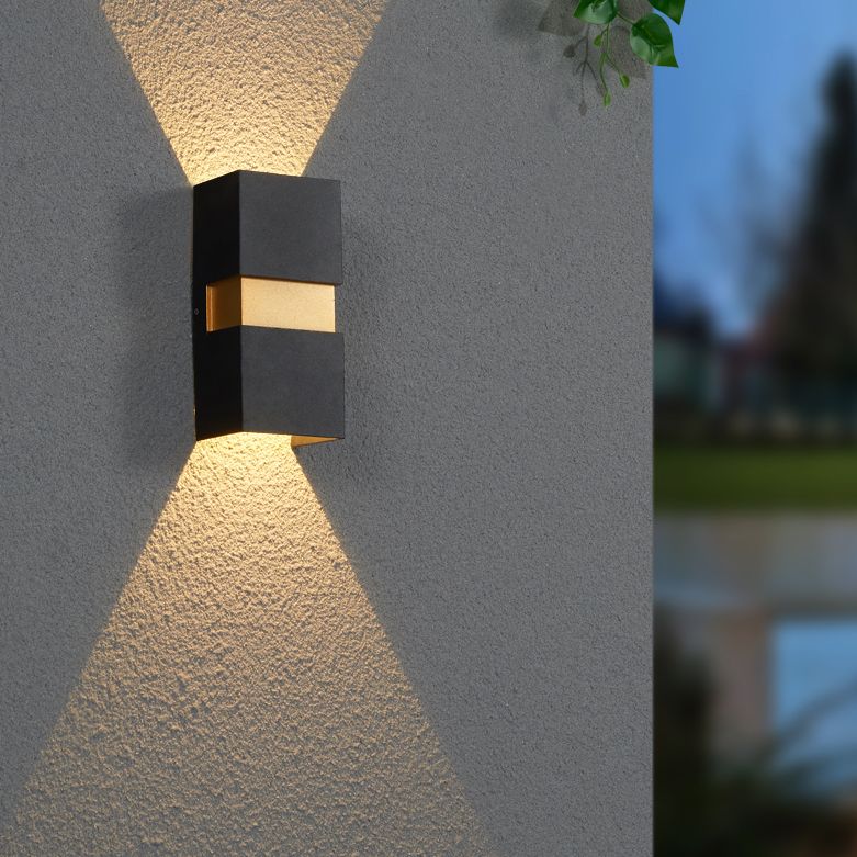 Application murale en aluminium extérieur contemporain Lumière murale à LED à LED 1 Light