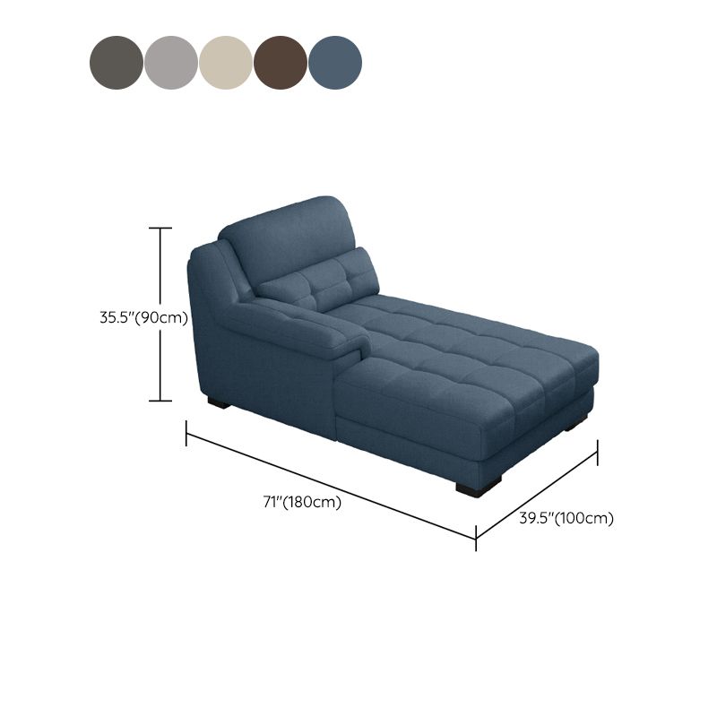 Modern Upholstered Chaise Lounge Couch Linen Blend Chaise Lounge Chair