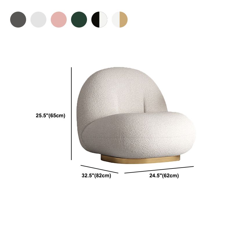 Modern 1-seater Wool Sofa 25.59" H Armless Sofa for Living Room