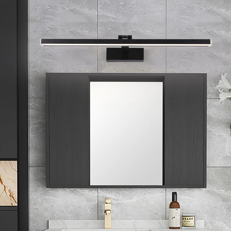 Black Elongated Wall Mounted Lamp Simplicity Style LED Metal Wall Sconce Lighting