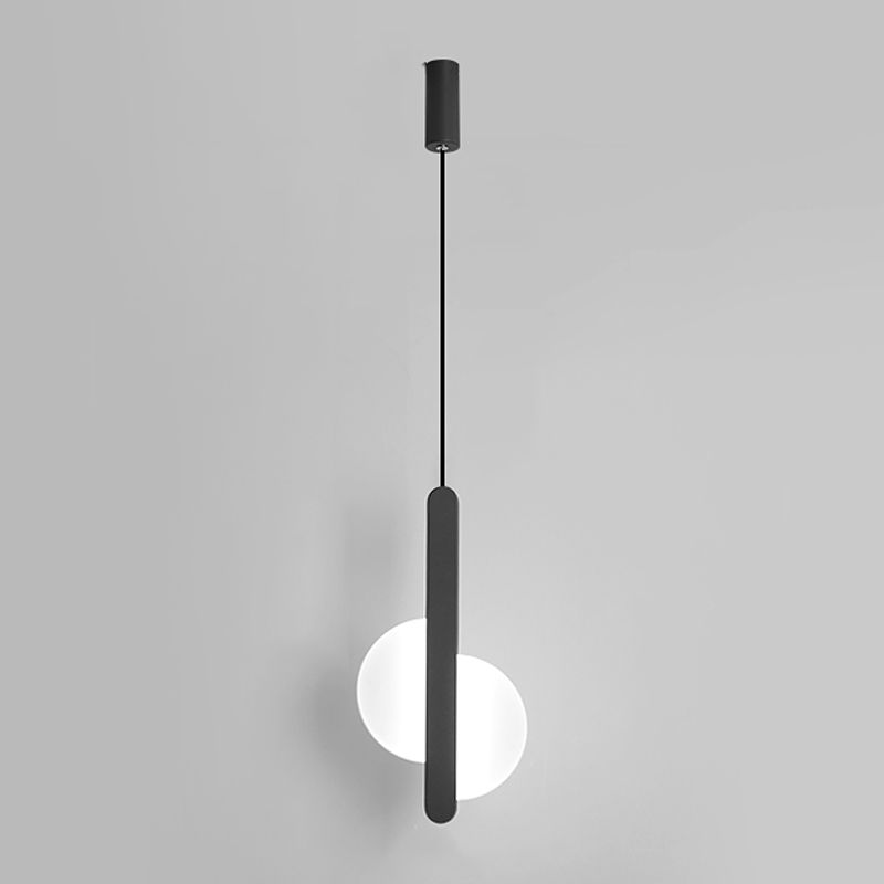 Éclairage de pendentif en acrylique noir