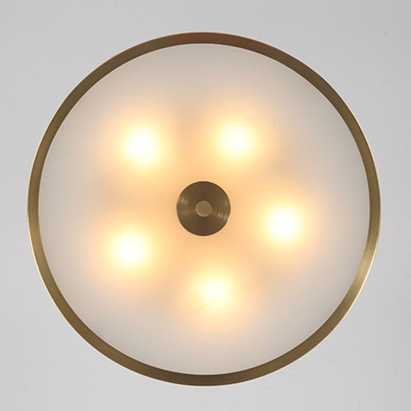 Glass Drum Flush Mount Ceiling Light Fixture Traditional Bedroom Flush Mount Lighting Fixtures